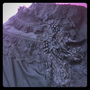 Antique Victorian mourning black gothic cape